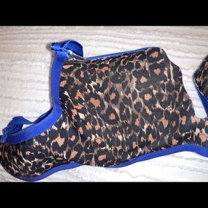 Blue Bra with Cheetah Print!